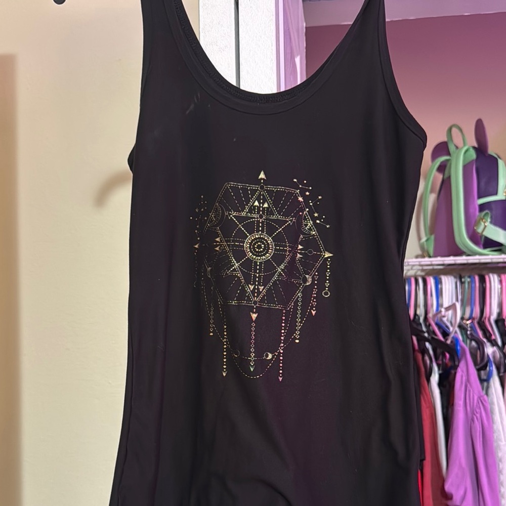 No Boundaries Black Sleeveless tank top with Graphic Design